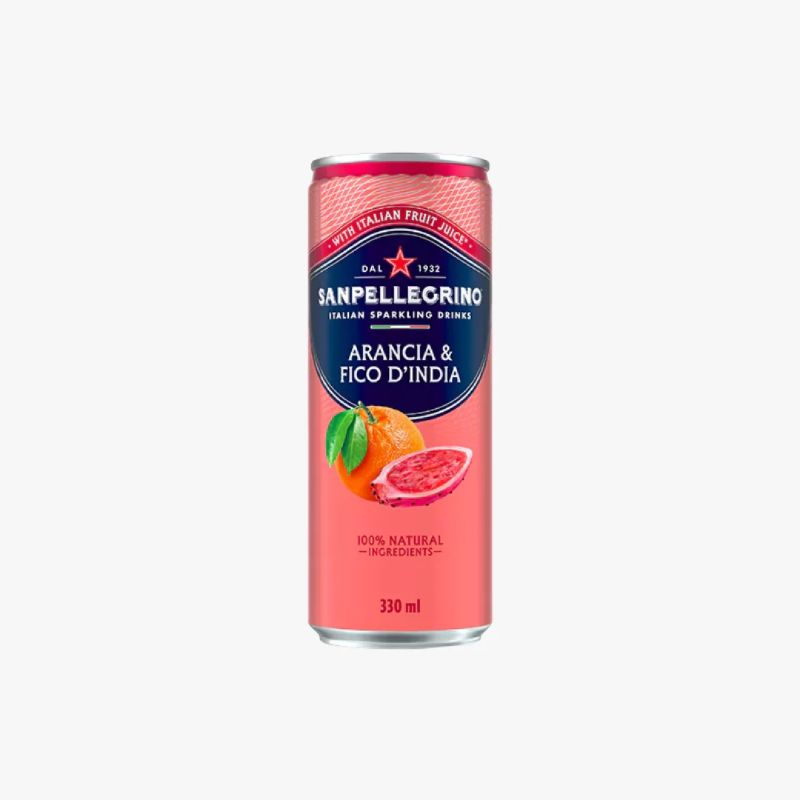 Sanpellegrino Italian Sparkling Drinks | Orange & Prickly Pear Sparkling Fruit Beverage - Slim Can 330ml - Image 2