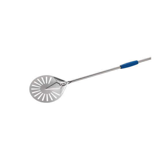 GI Metal | Azzurra Stainless Steel Pizza Peel - Perforated Round 20cm Head, 150cm Handle