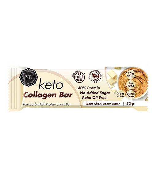 Youthful Living | Keto Collagen Bar - White Chocolate Peanut Butter